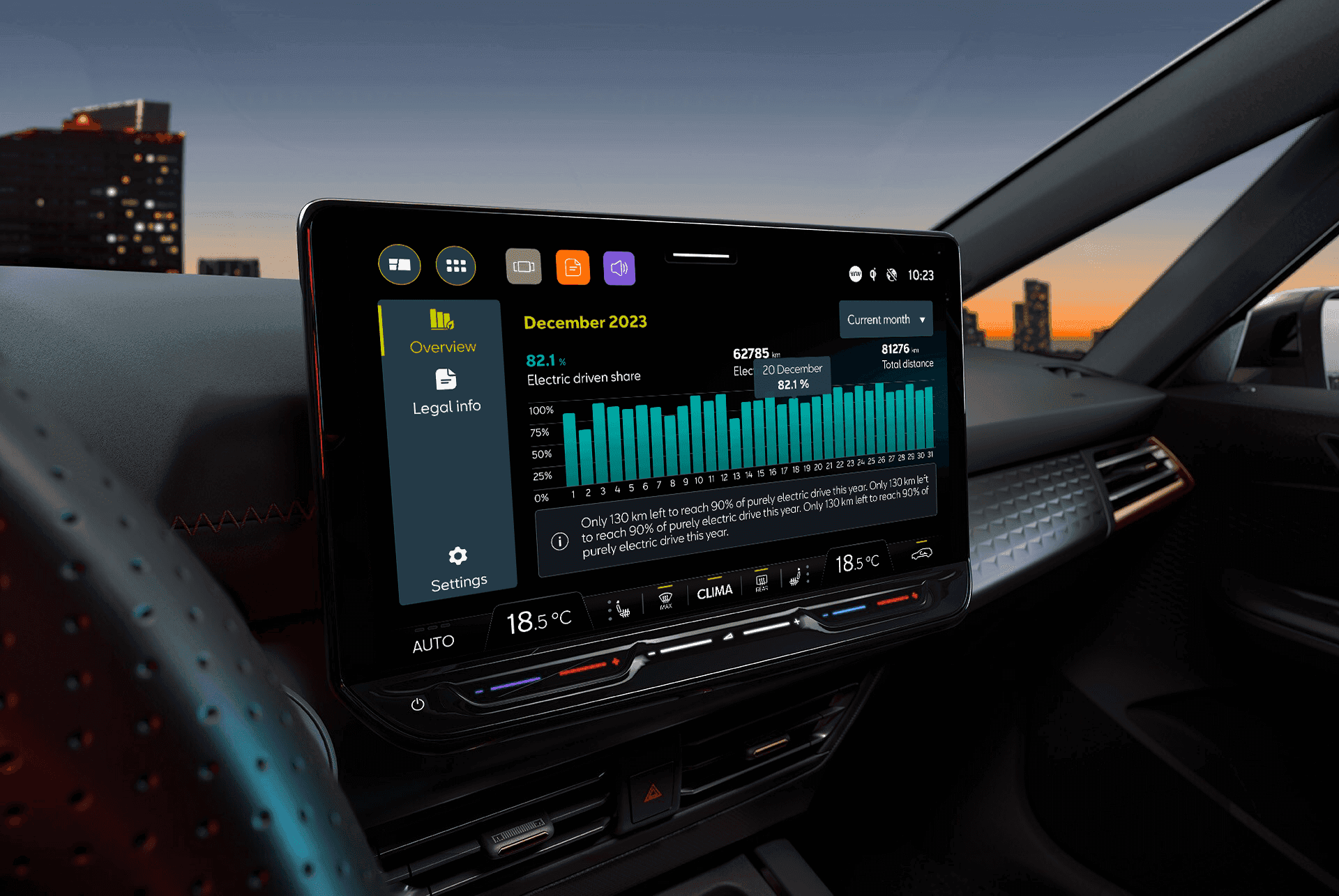 Further infotainment app screens